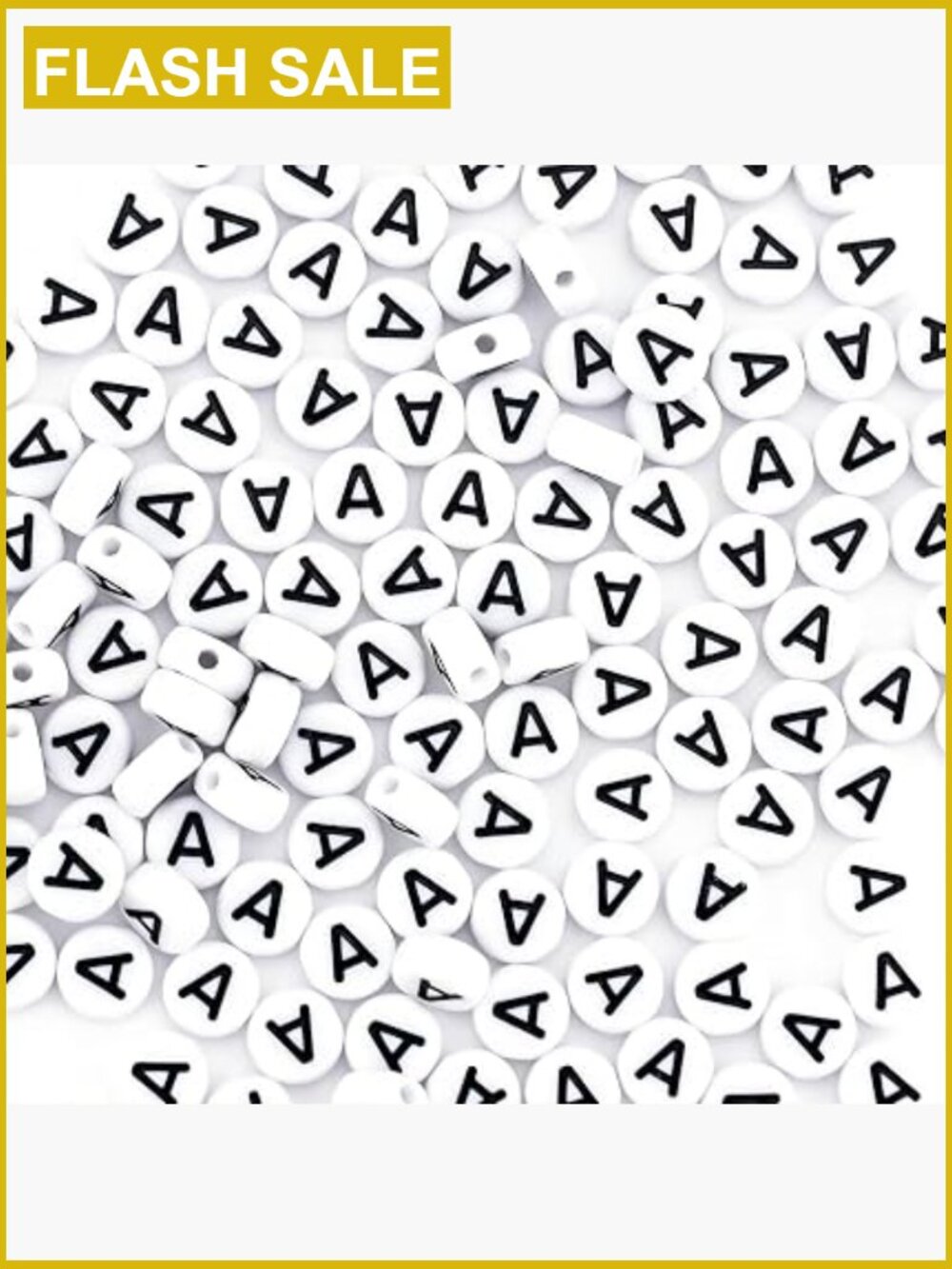 300pcs Vowel Letter Beads 4x7mm Acrylic Alphabet Beads for Bracelets